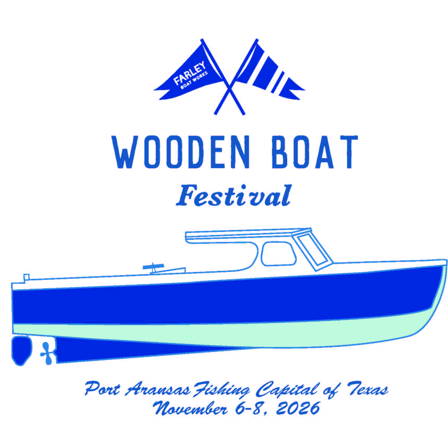Wooden Boat Festival Logo - blue boat